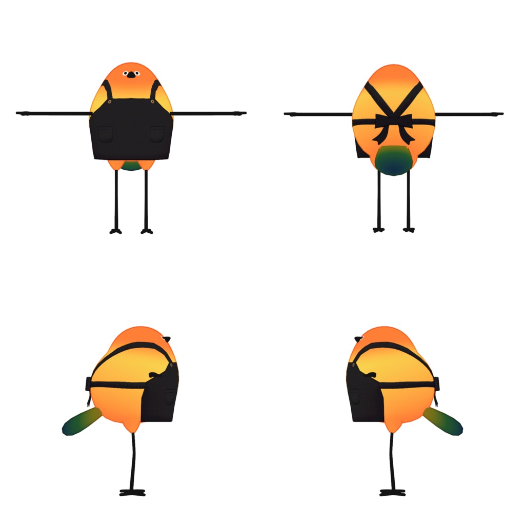 【Bird/鳥】エプロン/Apron