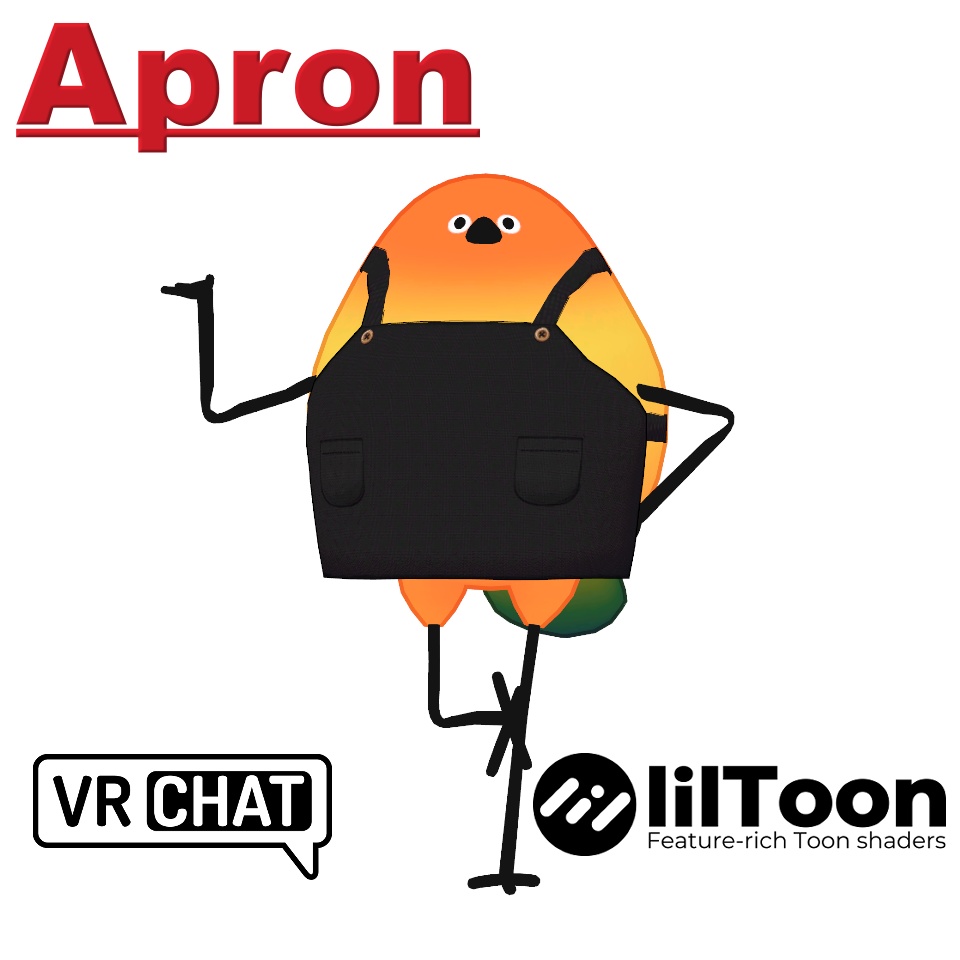 【Bird/鳥】エプロン/Apron
