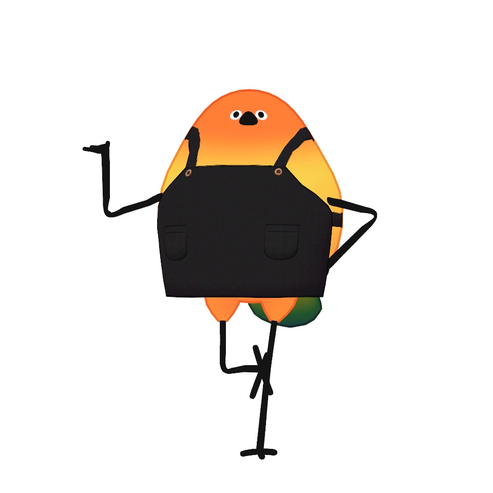 【Bird/鳥】エプロン/Apron