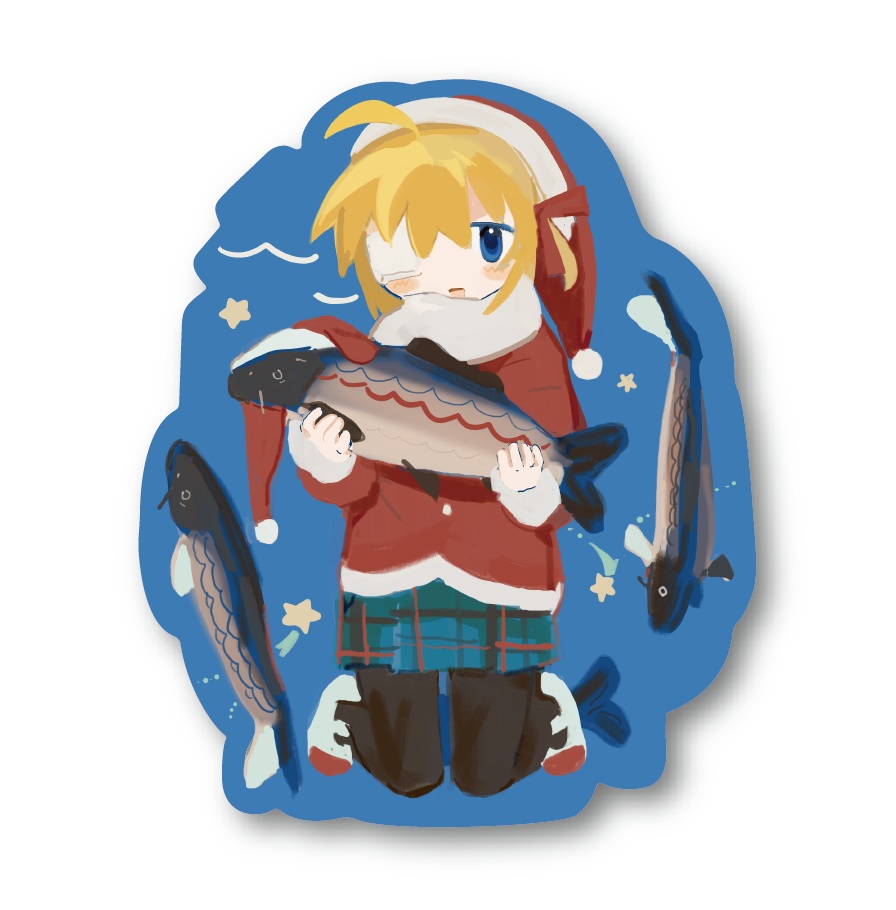 鯉のウィンターステッカー