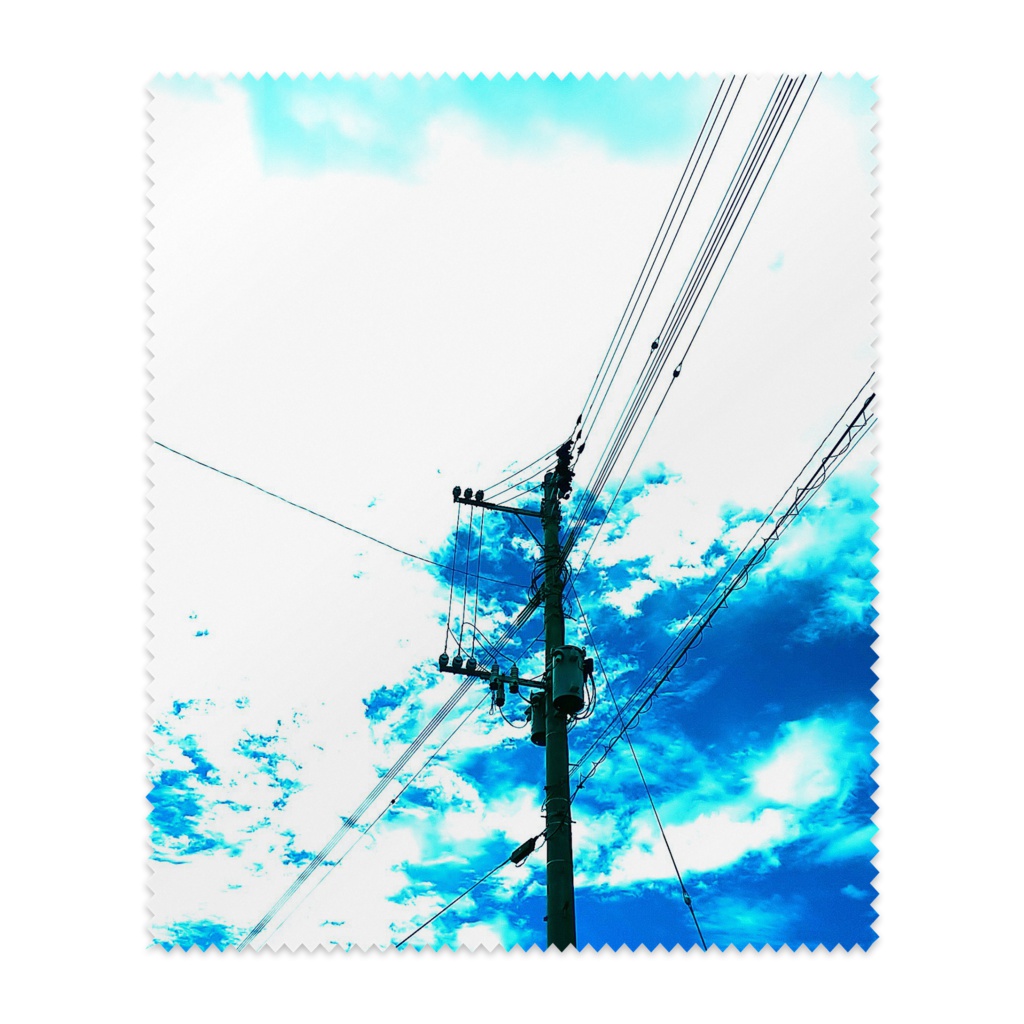 メガネ拭き 電柱と青空
