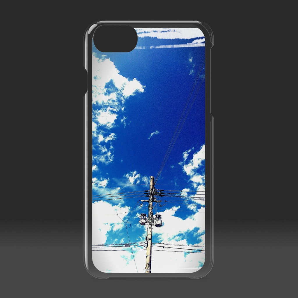 電柱と夏の青空 2