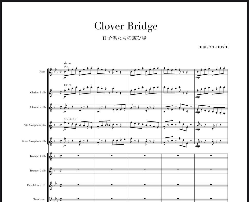 Clover Bridge Ⅱ《Full score》