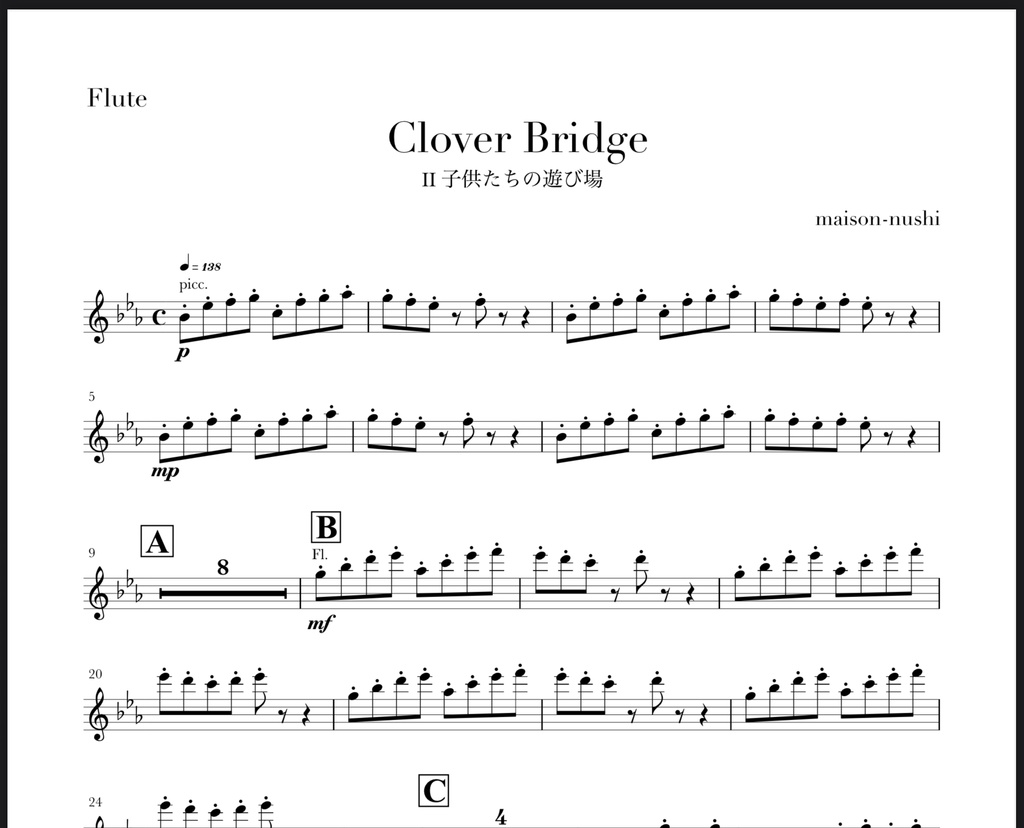 Clover Bridge Ⅱ《Full score》