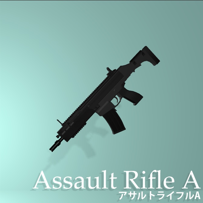 【3DCGモデル】銃火器セットA(6点)& ガンラックA セット【S6MP】