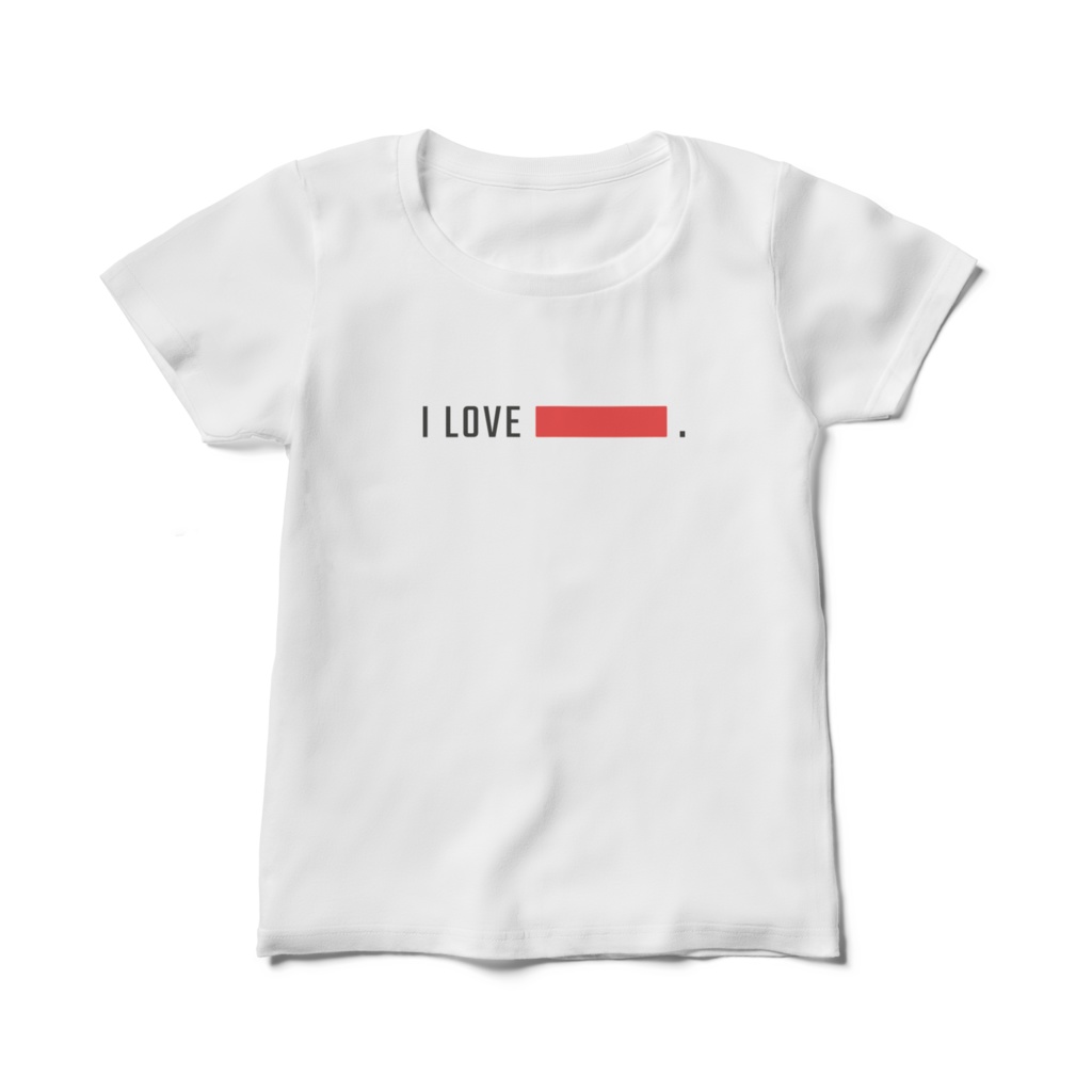 I LOVE RED★赤推し★レディースTシャツ