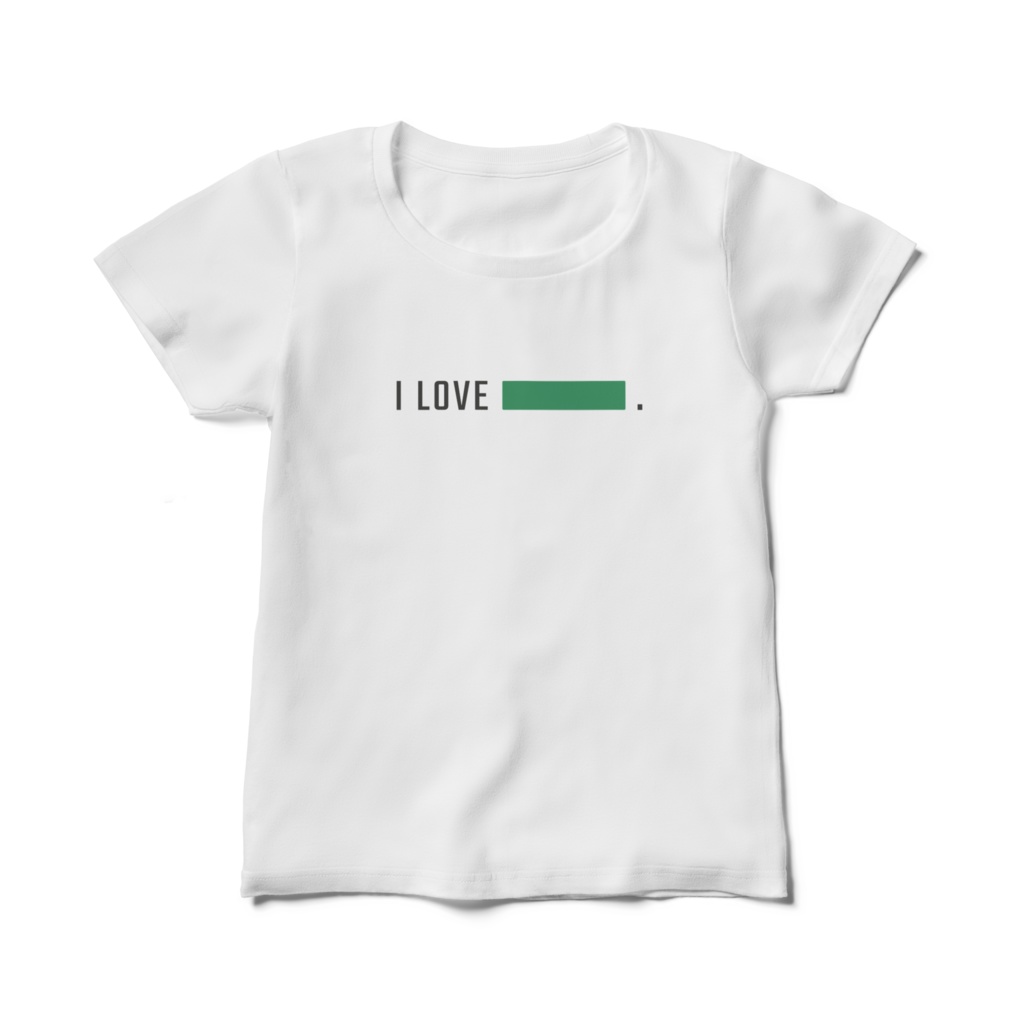 I LOVE GREEN★緑推し★レディースTシャツ