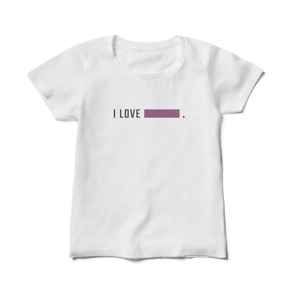 I LOVE PURPLE★紫推し★レディースTシャツ