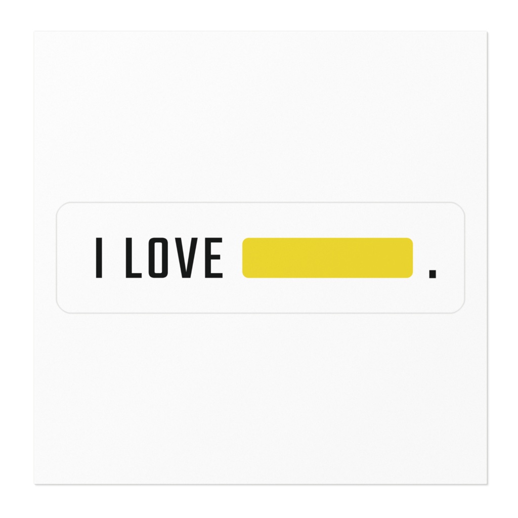 I LOVE YELLOW★黄色推し★ステッカー