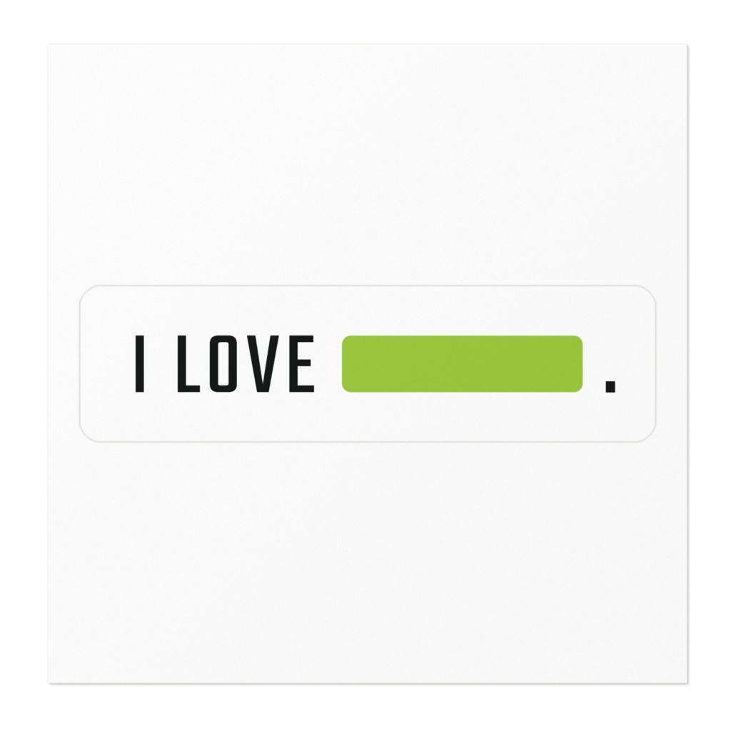 I LOVE YELLOWGREEN★黄緑推し★ステッカー