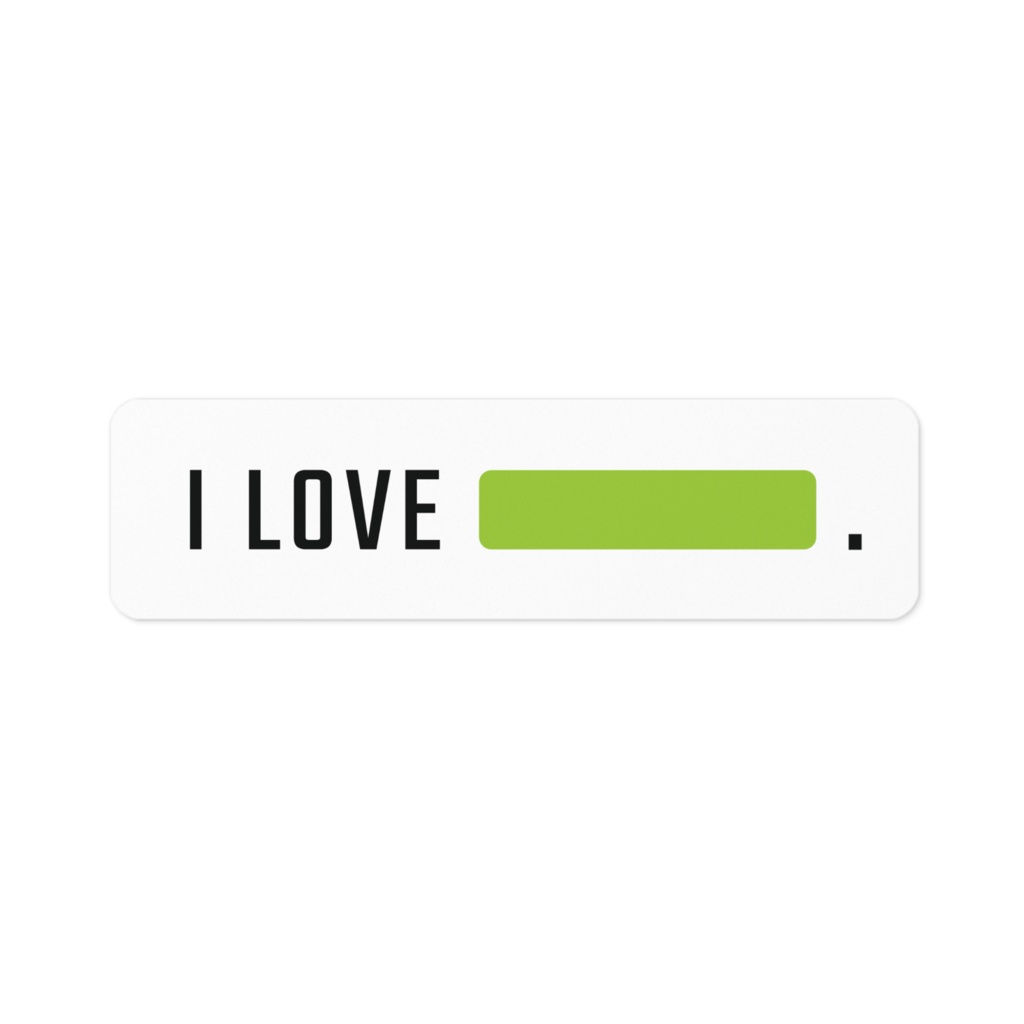I LOVE YELLOWGREEN★黄緑推し★ステッカー