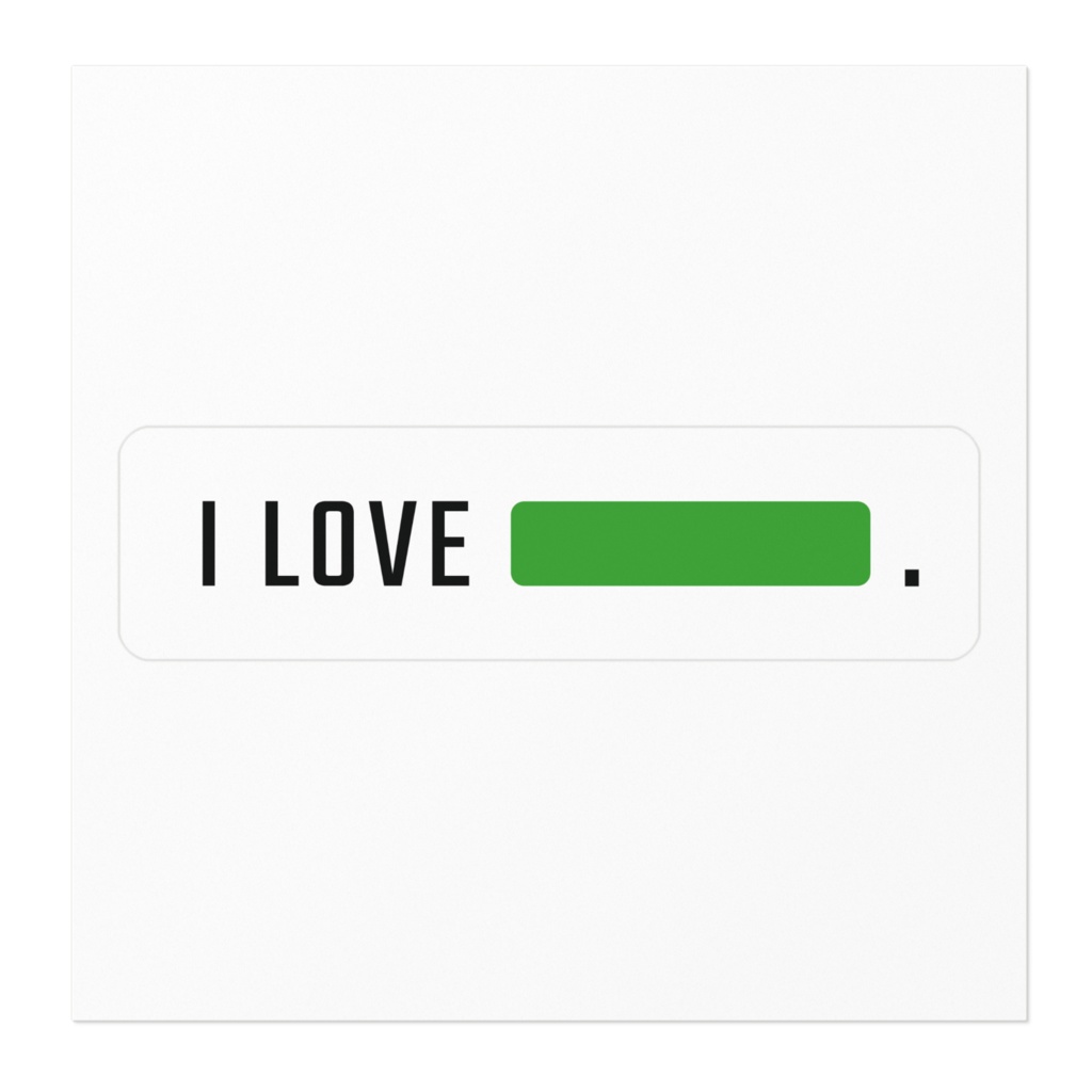 I LOVE GREEN★緑推し★ステッカー