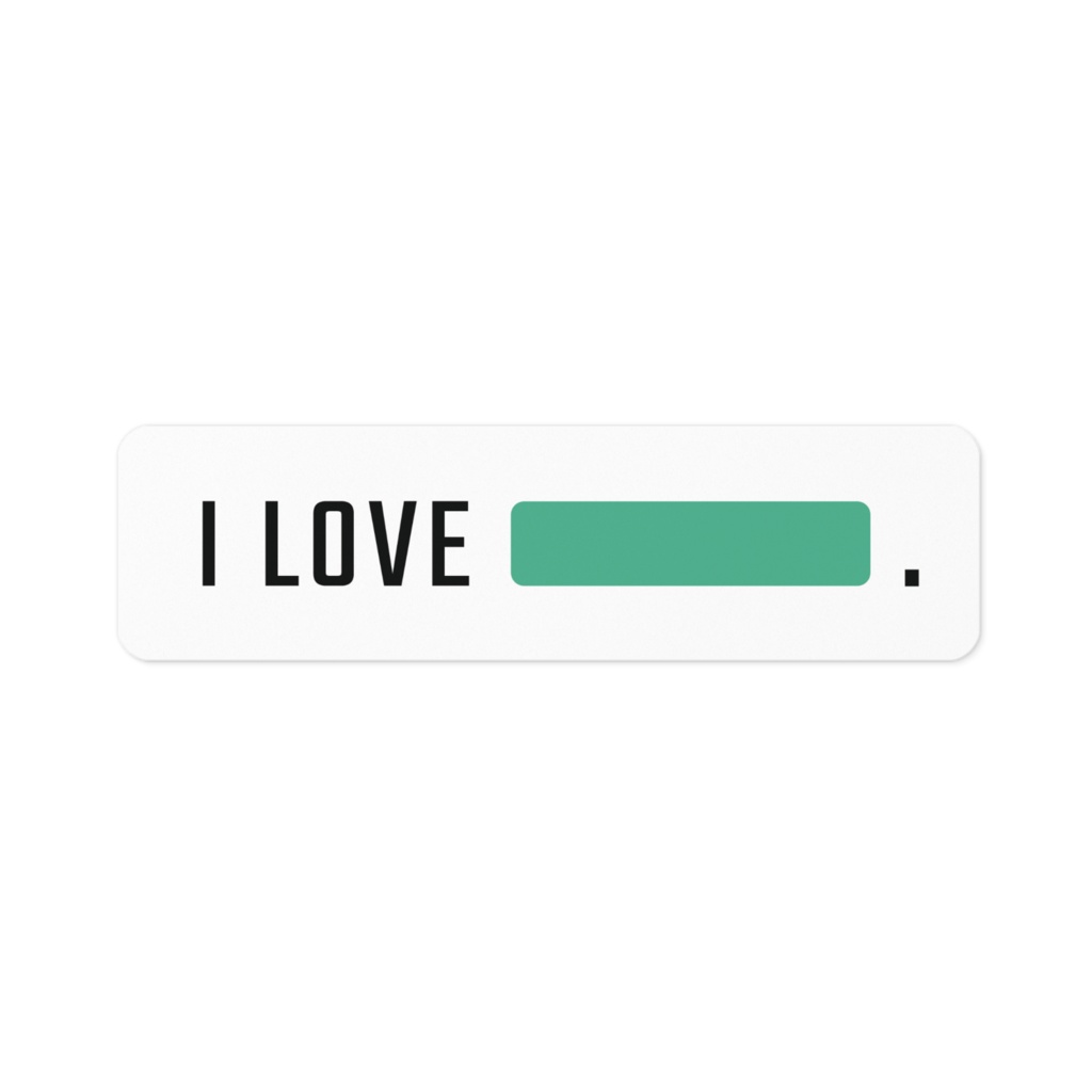 I LOVE BLUEGREEN★青緑推し★ステッカー