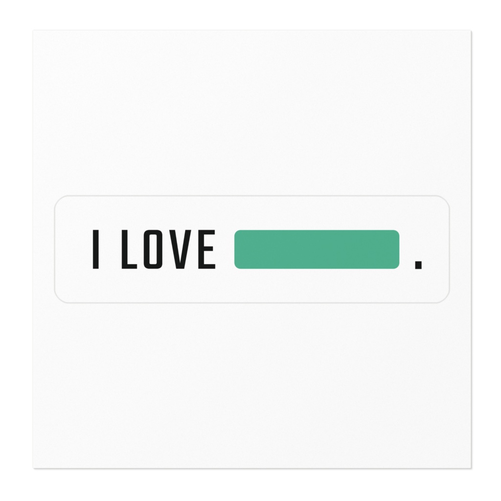 I LOVE BLUEGREEN★青緑推し★ステッカー