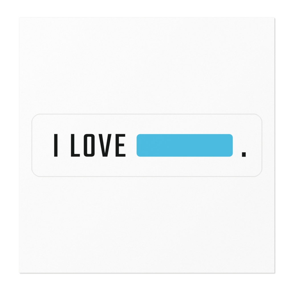 I LOVE SKYBLUE★水色推し★ステッカー
