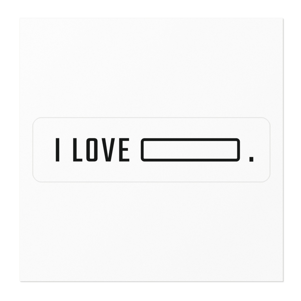 I LOVE WHITE★白推し★ステッカー