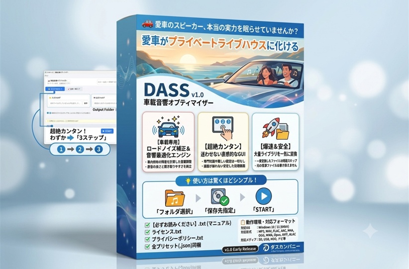 DASS - 車載音響オプティマイザー | カーオーディオ専用 音質最適化ソフト