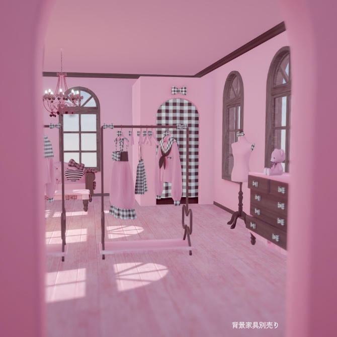 リボンのフィッティングルームセット