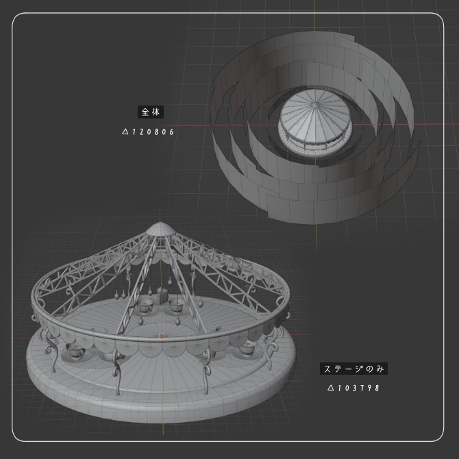 くるくるまわるコーヒーカップのステージ