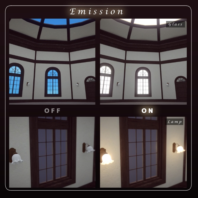 アーチ窓のある丸い広間