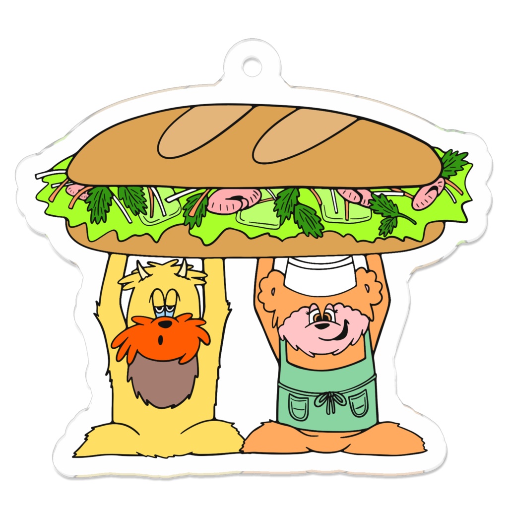 【AIM62コラボデザイン】nicoバインミーオリジナルアクリルキーホルダー