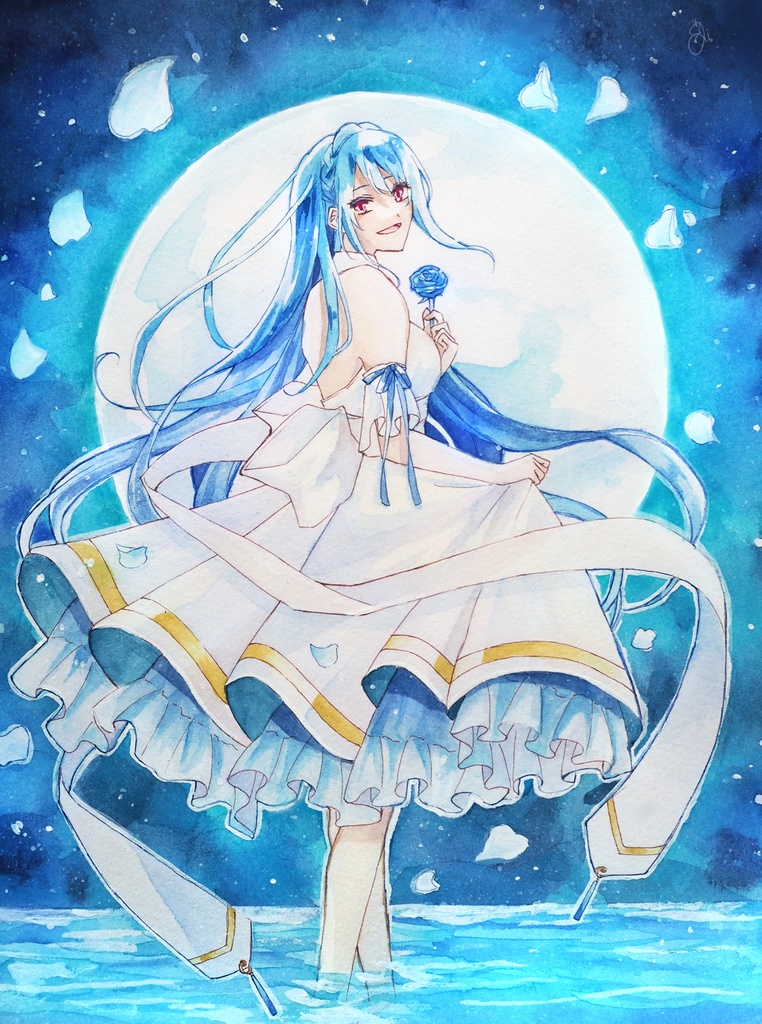 ポストカード「Blue moon」