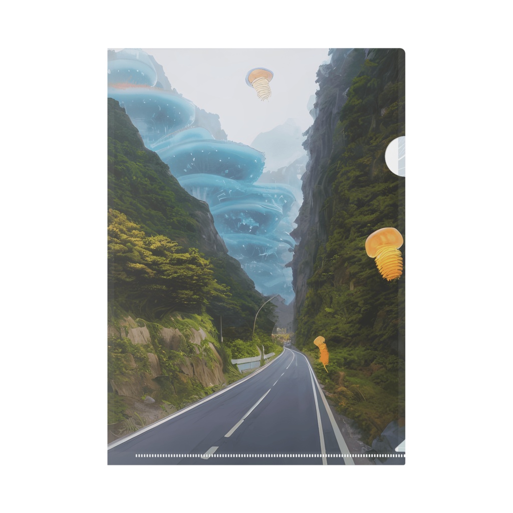 クジラと自然と【クリアファイル(A4)】