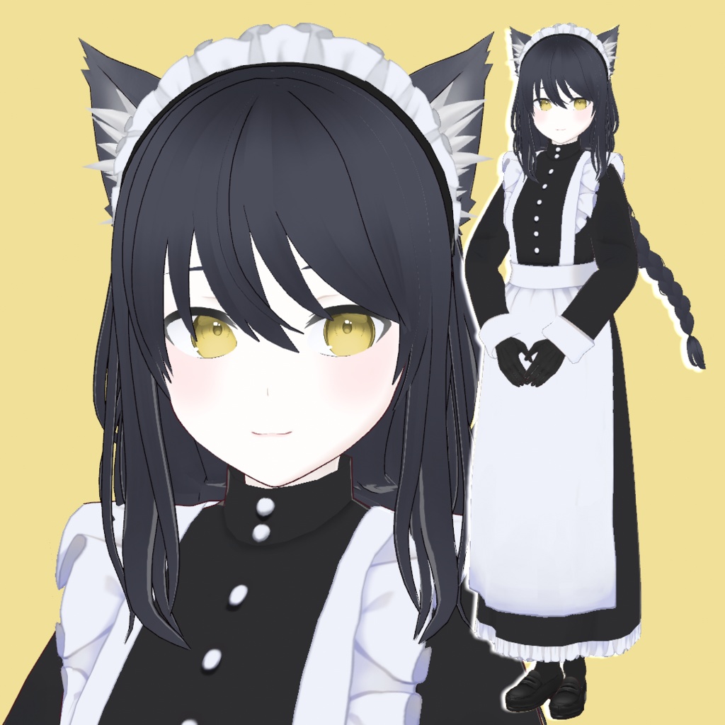 VRoid クラシックメイド服モデル (Classic maid costume model)