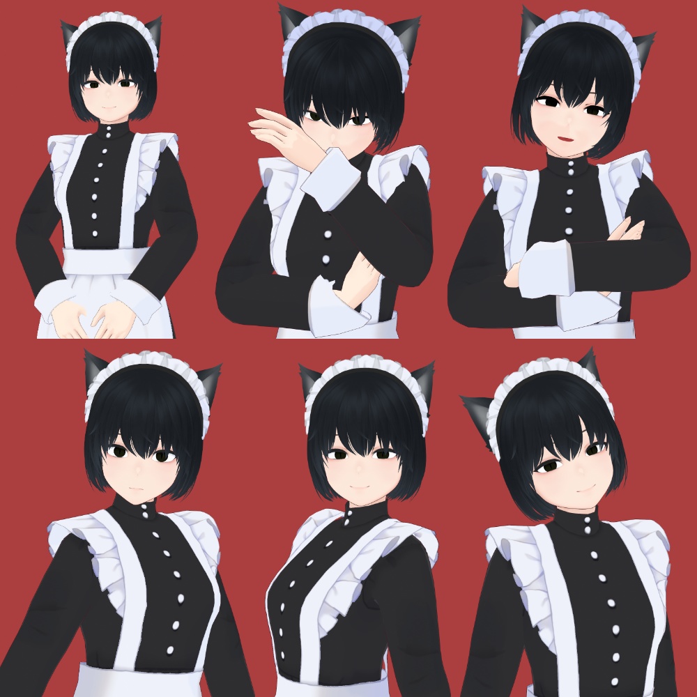 【VRoid】nekomimi_maid_girl_classic.vroid