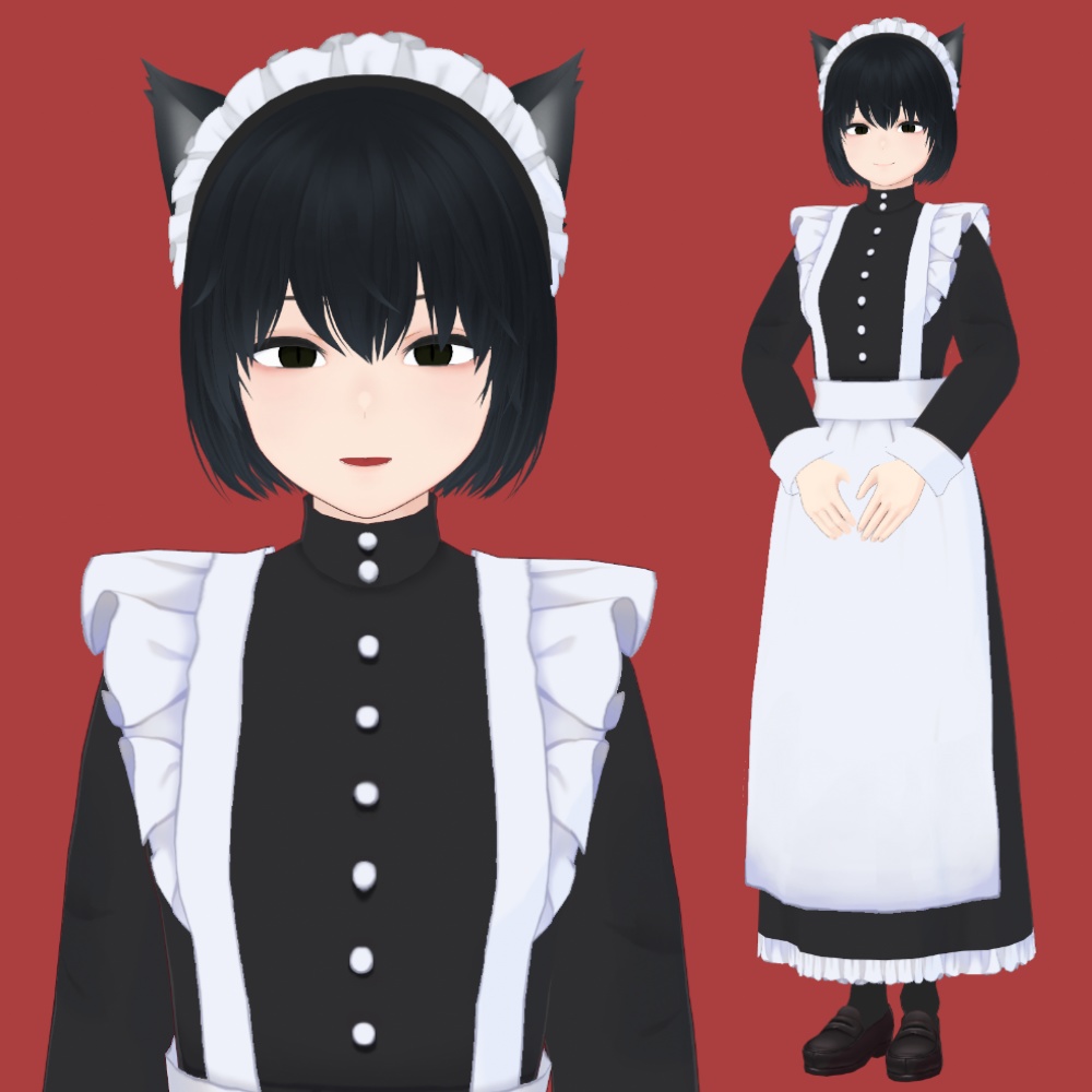 【VRoid】nekomimi_maid_girl_classic.vroid