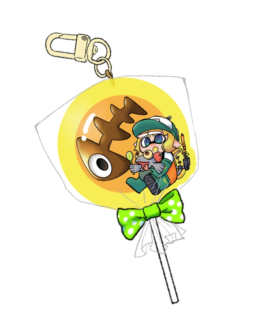 金イクラ　キャンディ風アクリルキーホルダー