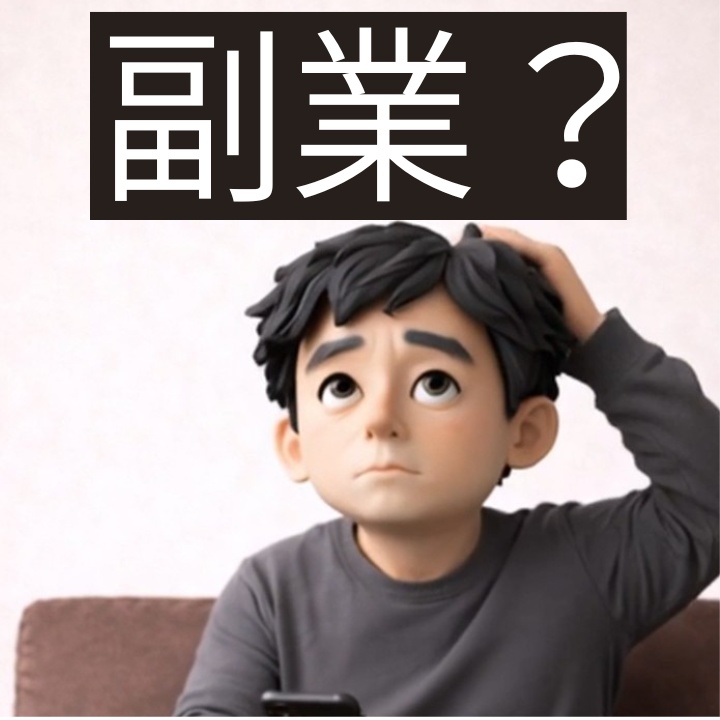 副業に悩む男性 スマホ｜5秒ループ動画