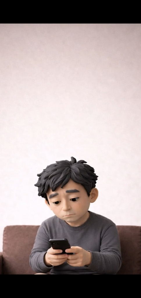 副業に悩む男性 スマホ|5秒ループ動画