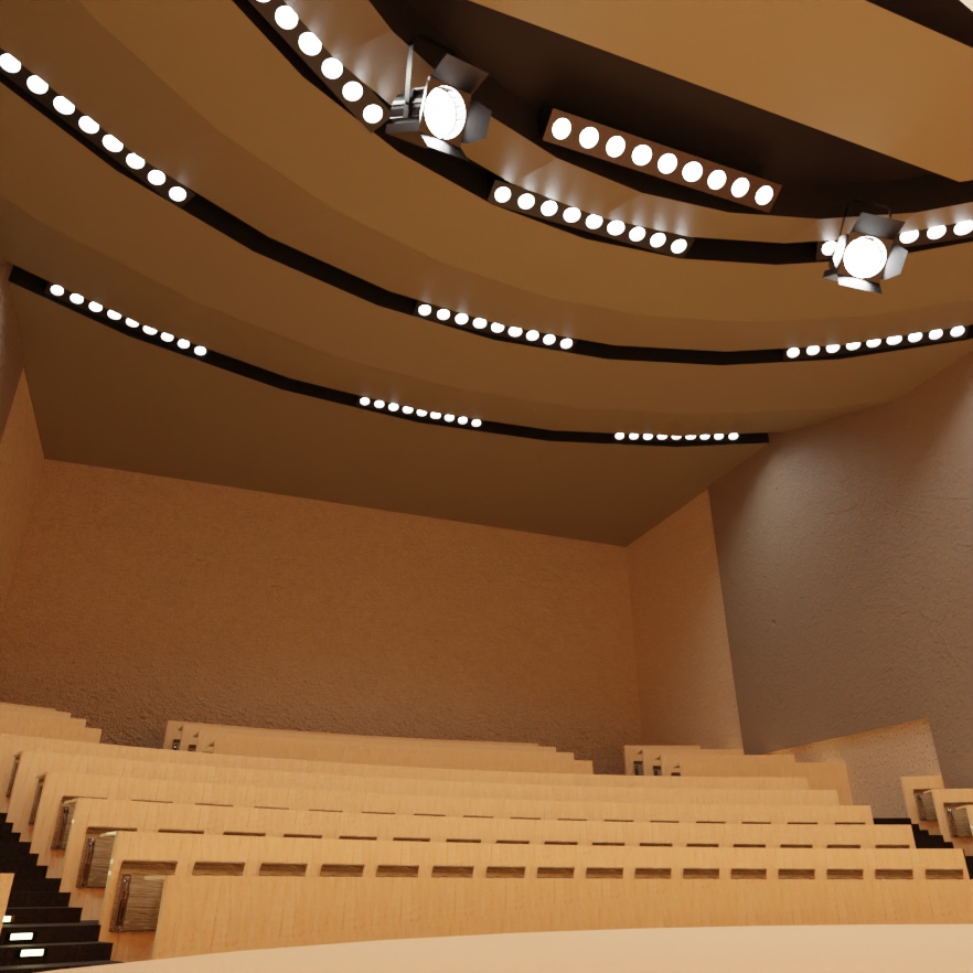 よくある講堂セット【blend】【fbx】