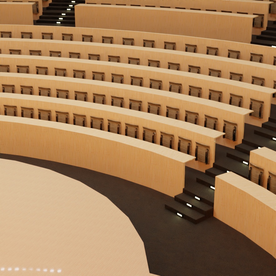 よくある講堂セット【blend】【fbx】