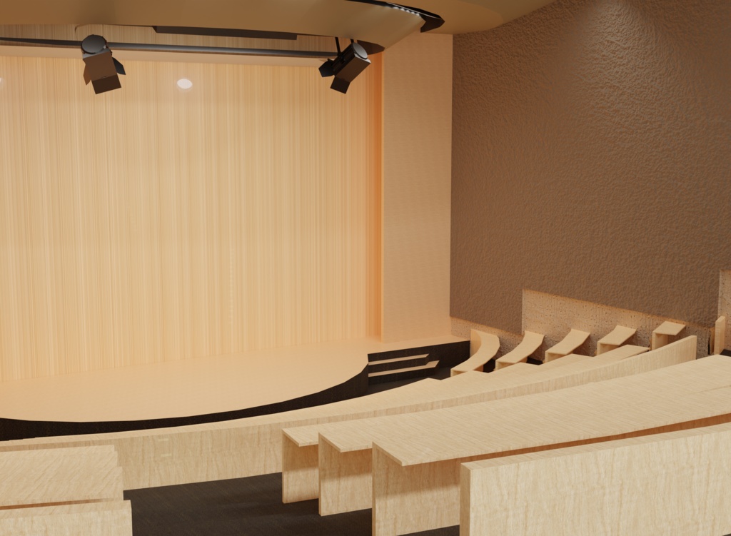 よくある講堂セット【blend】【fbx】