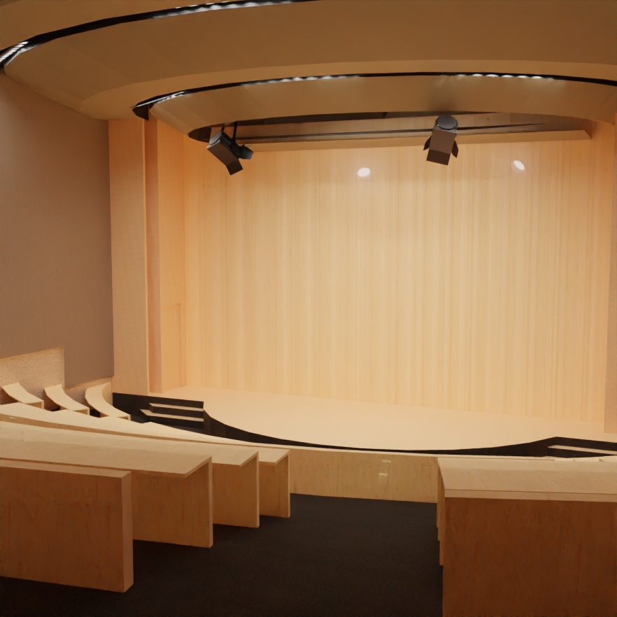 よくある講堂セット【blend】【fbx】