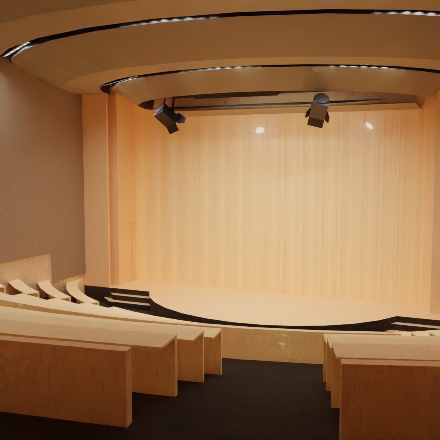 よくある講堂セット【blend】【fbx】