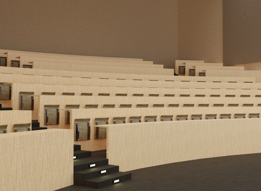 よくある講堂セット【blend】【fbx】