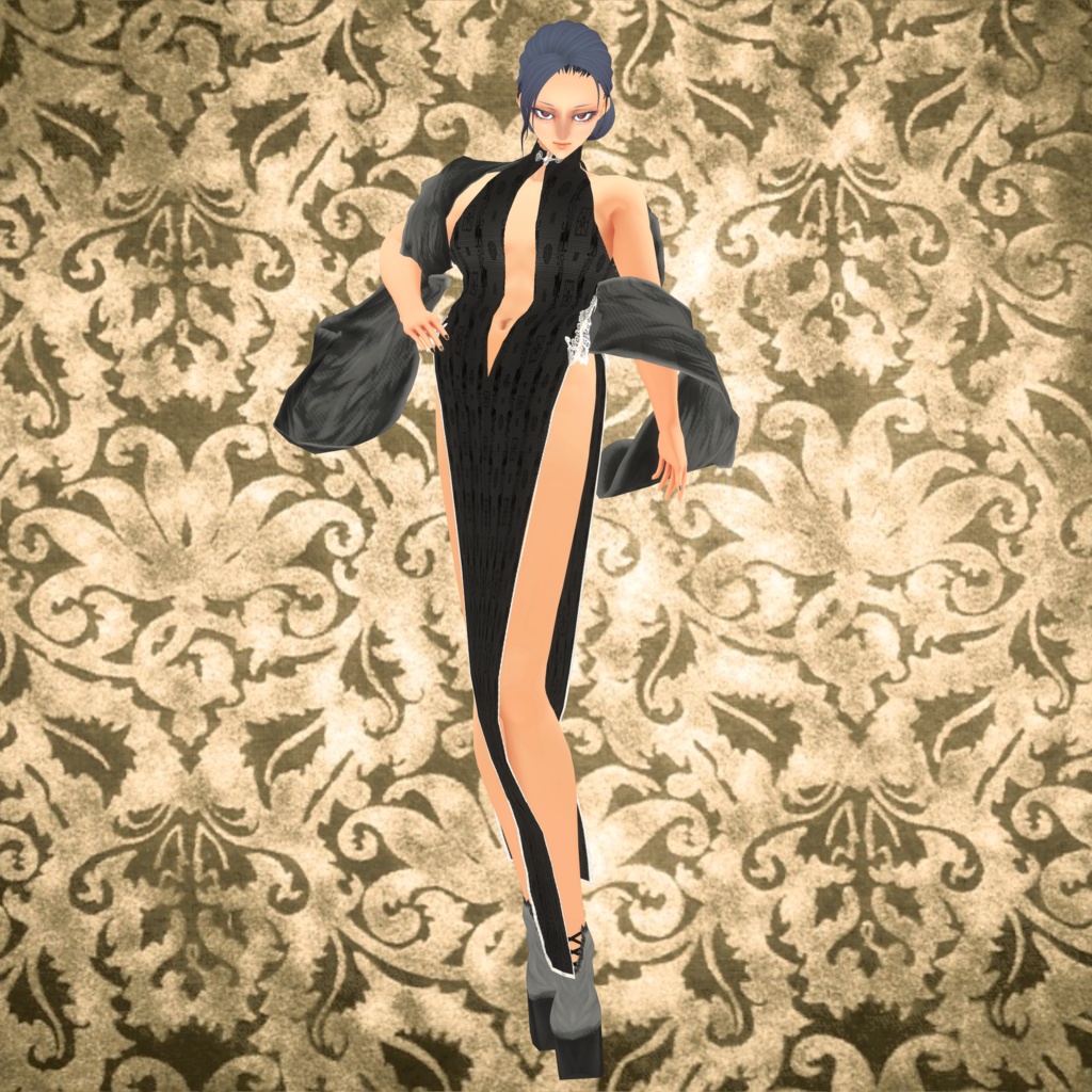 【Vroid 衣装】無料版有り 男女共用無名のチャイナ