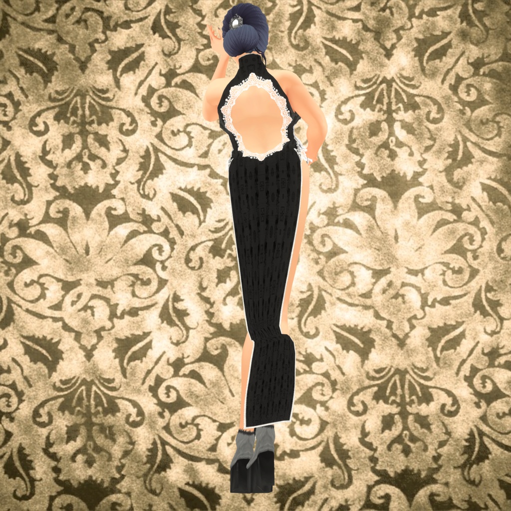 【Vroid 衣装】無料版有り 男女共用無名のチャイナ