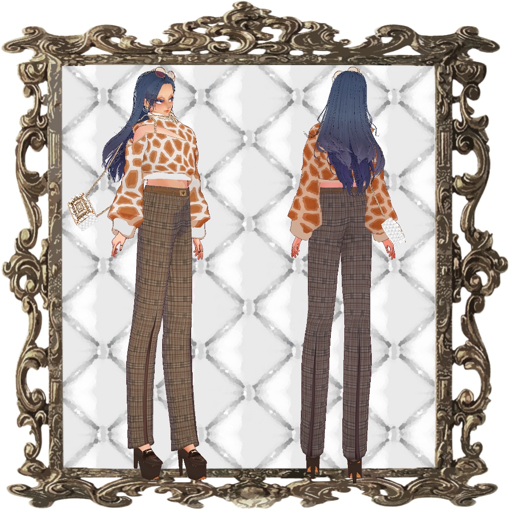 【無料版あり】クロップドジラフ(Cropped giraffe)【Vroid衣装】