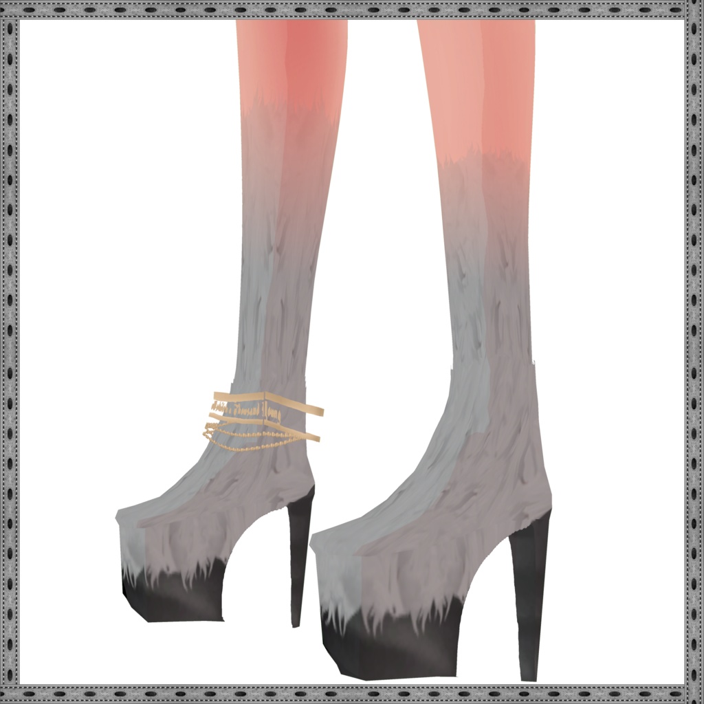 【VRoid衣装】the Gray Goat  ―もふもふファーコートとおしゃれな諸々―【全身コーディネート】