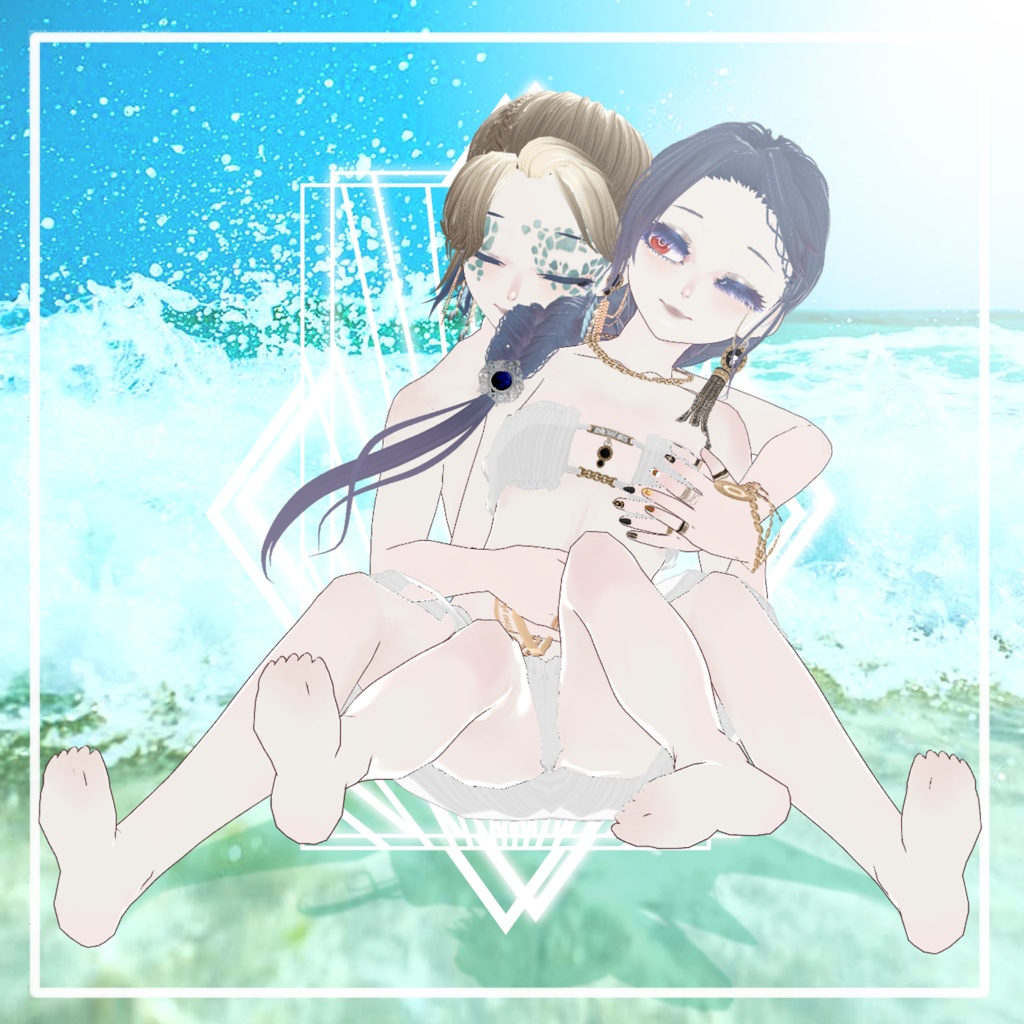 【VRoid衣装】リア充の為のペア水着2セット【水着】