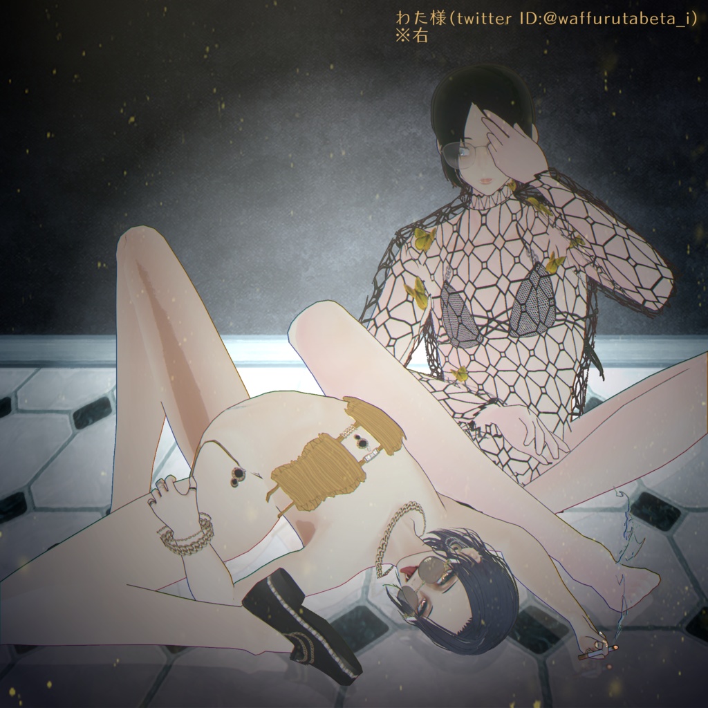 【VRoid衣装】リア充の為のペア水着2セット【水着】