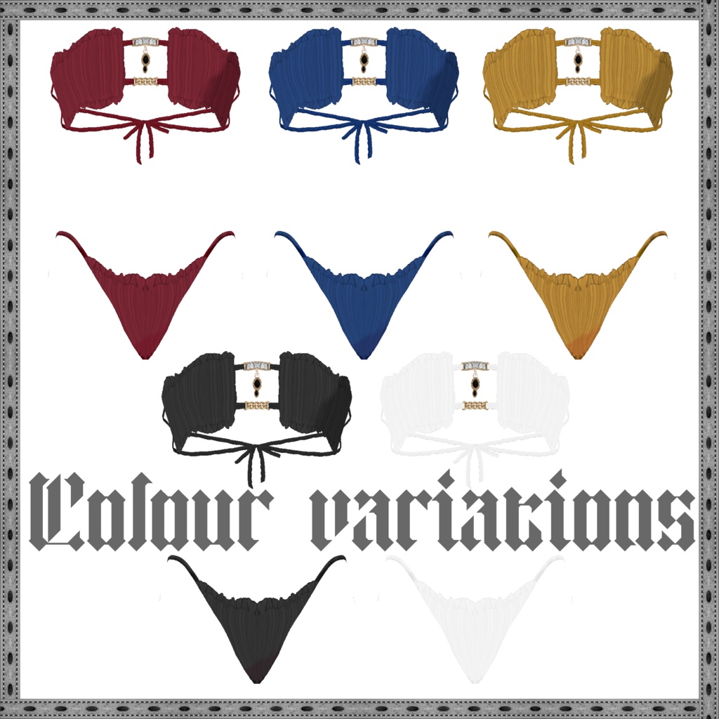 【VRoid衣装】リア充の為のペア水着2セット【水着】