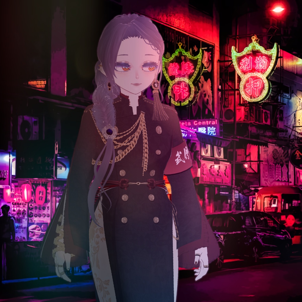 【VRoid衣装】ミリタリーチャイナドレス―Military style cheongsam―