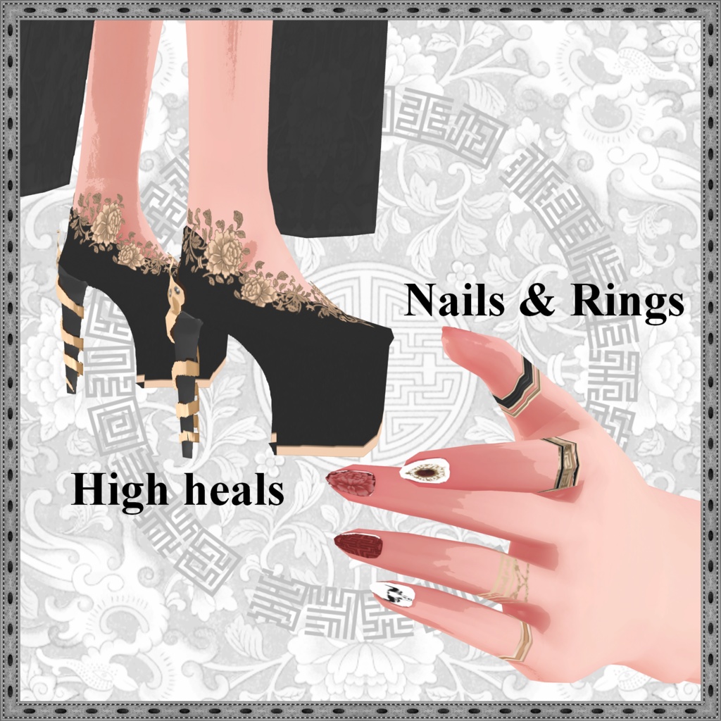 【VRoid衣装】ミリタリーチャイナドレス―Military style cheongsam―