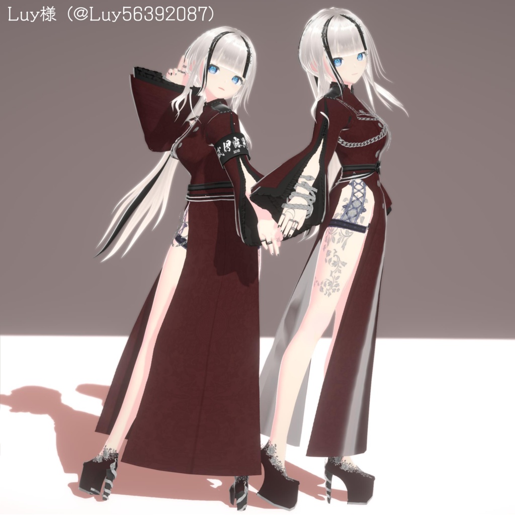 【VRoid衣装】ミリタリーチャイナドレス―Military style cheongsam―