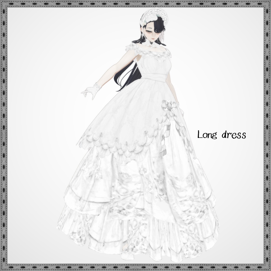 【VRoid衣装/ボンネット】アンジュリナ
